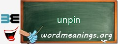 WordMeaning blackboard for unpin